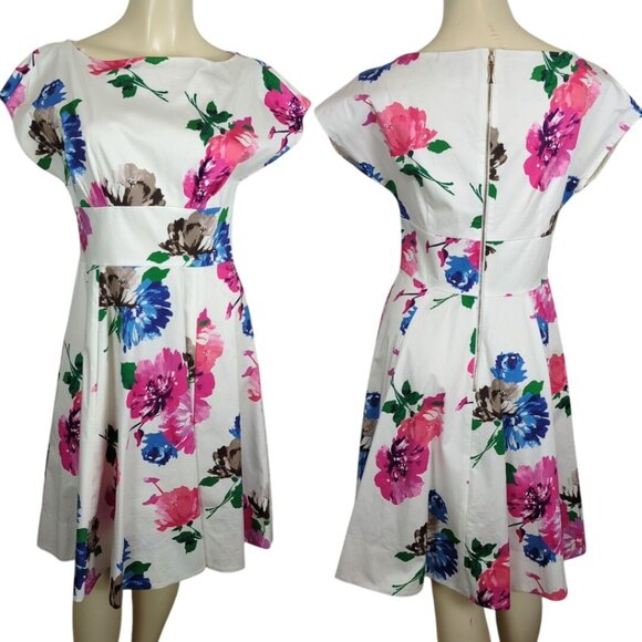 Kate Spade New‎ York  Jess dress Fit & Flare Colorful Floral Cap sleeve size 6 - Picture 1 of 16